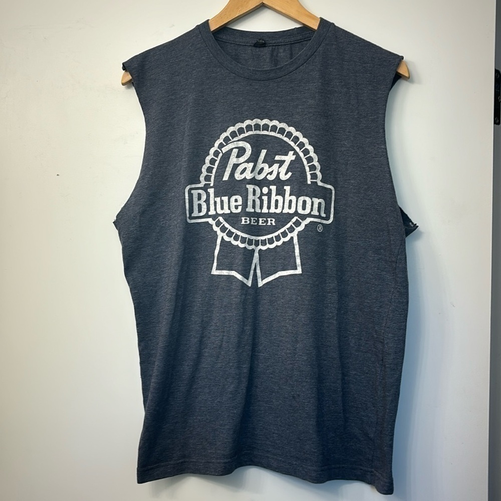 Pabst Blue Ribbon deconstructed tank top size large
